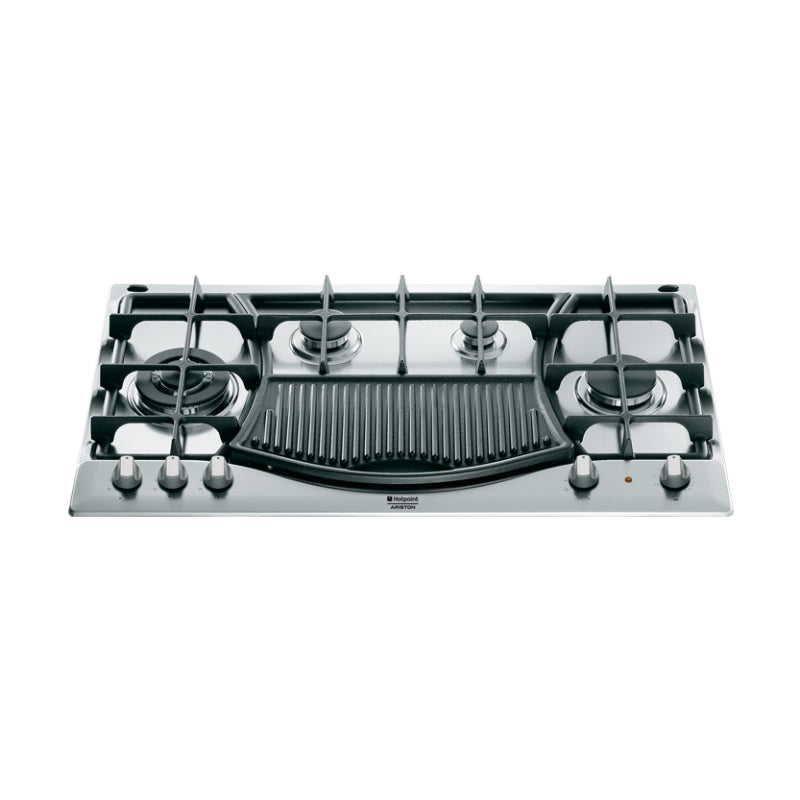 Ariston PH941MSTBGH Gas Hob 90cm With Griddle Hob Stainless Steel