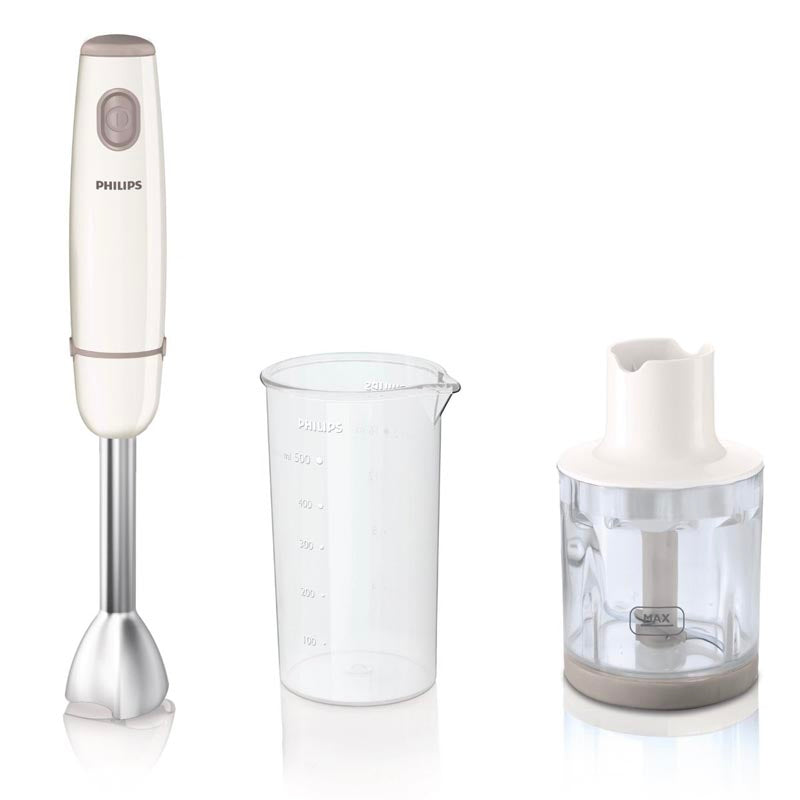 Philips HR1605 Stick Blender Set With Chopper 550W White