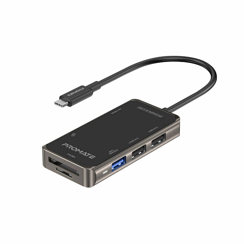 Promate Primehub-Lite Ultra-Fast Compact Multi-Port Usb-C Hub