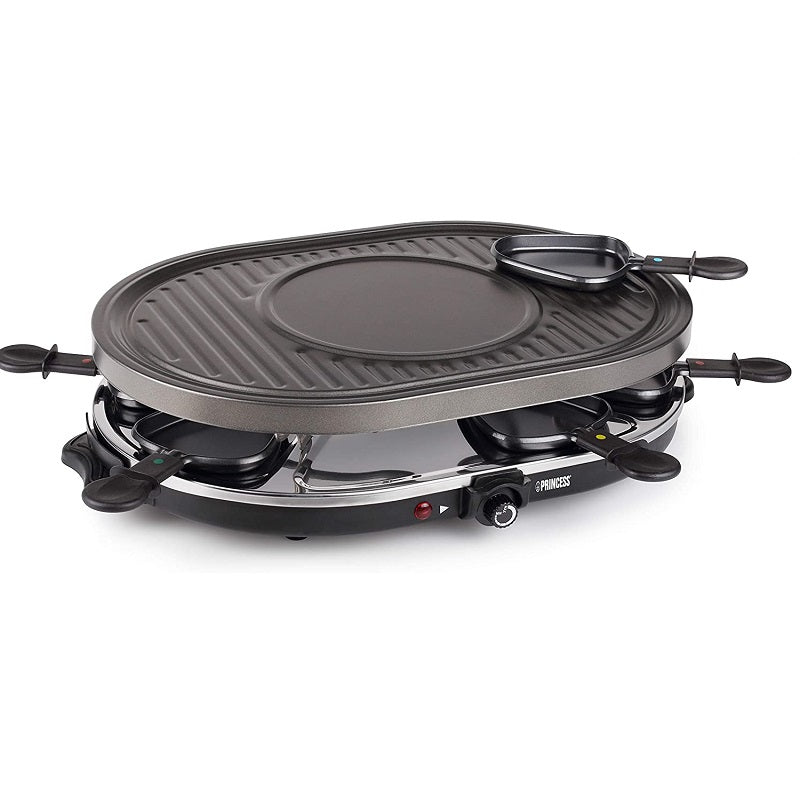 Princess 162700 Raclette 8 Oval Grill Party, 1200W