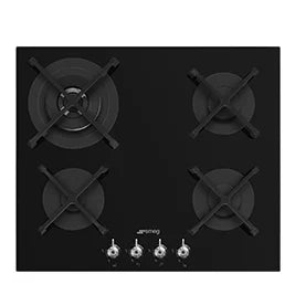 Smeg PV364N Gas Hob Ceramic Black Glass 60 cm