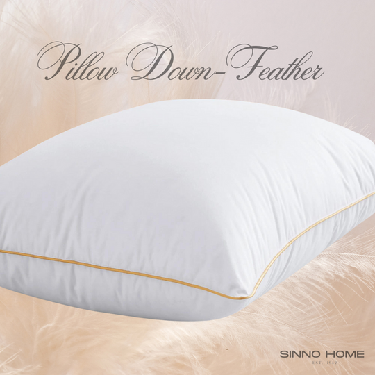 Pillow Down-Feather with Downproof Cotton Shell 300 Thread Count