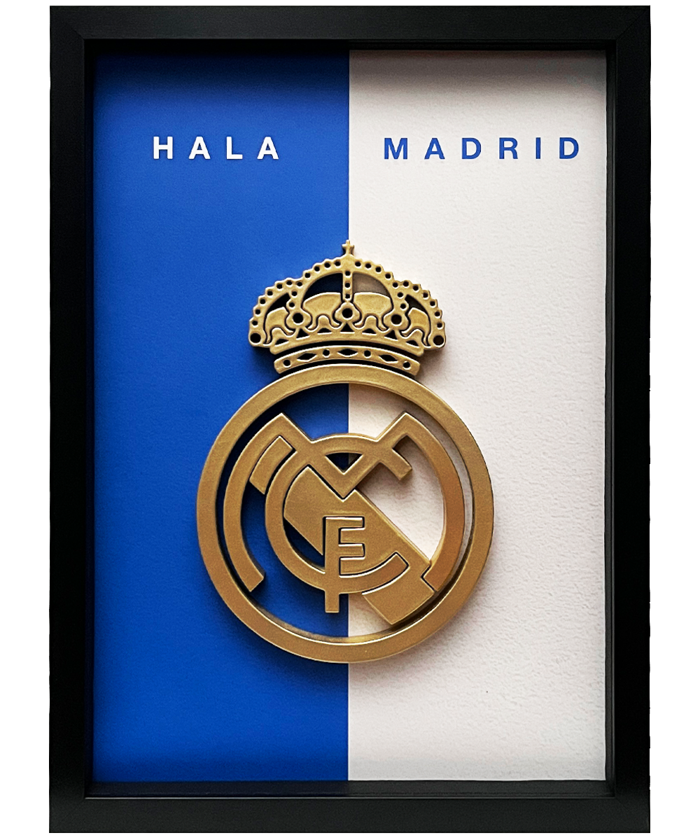 Real Madrid Frame WIth 3D-printed Logo