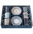 Easy Life Set 6 coffee cups & saucers 100ml in porcelain Bord de mer