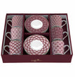 Easy Life Set 6 coffee cups & saucers 100ml in porcelain Damask