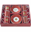 Easy Life Set 6 coffee cups & saucers 100ml in porcelain Christmas