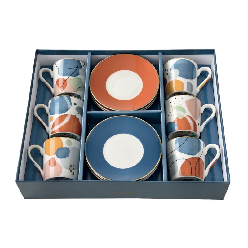 Easylife R0126/SHAP Set*6 Coff.Cup/Saucer “Shapes”