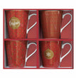 Easy Life Set 4 porcelain mugs 300 ml in gift box Christmas