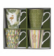 Easy Life Set 4 porcelain mugs 300 ml in gift box Tropical