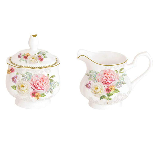 Easy Life Bone China set creamer & sugar 175+200 ml in color box Romantic lace