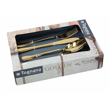 Tognana 24pcs cutlery set gift box Golden