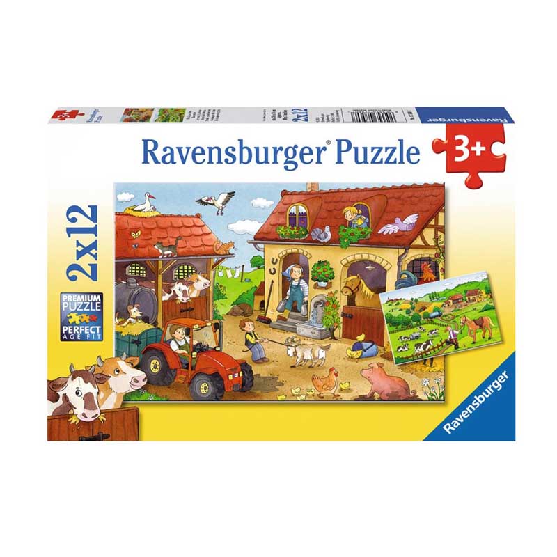 Ravensburge Working on the Farm Puzzle 2x12p