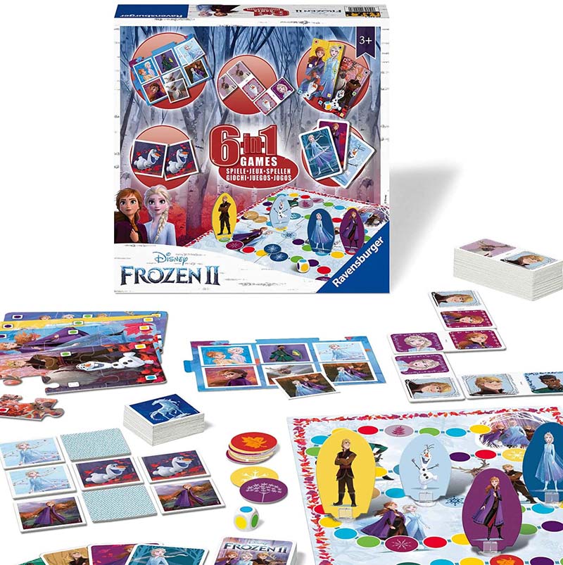 Ravensburger Disney Frozen 2, 6 in 1 Game Set