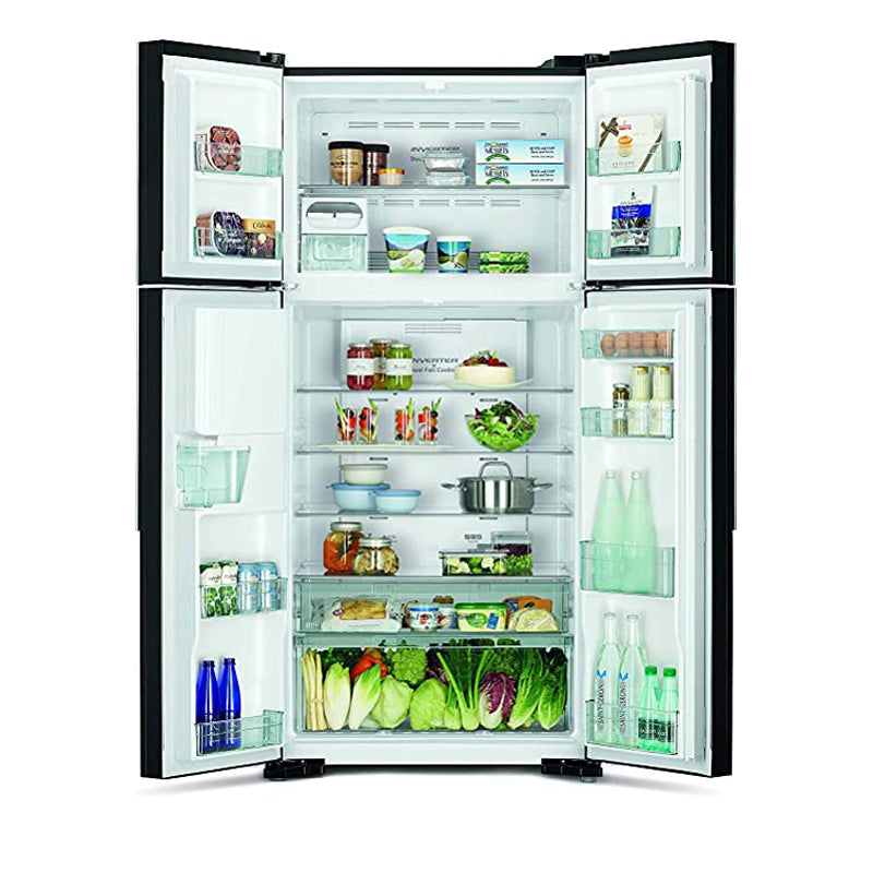 Hitachi R-W760 Inverter Refrigerator 4 Door Black