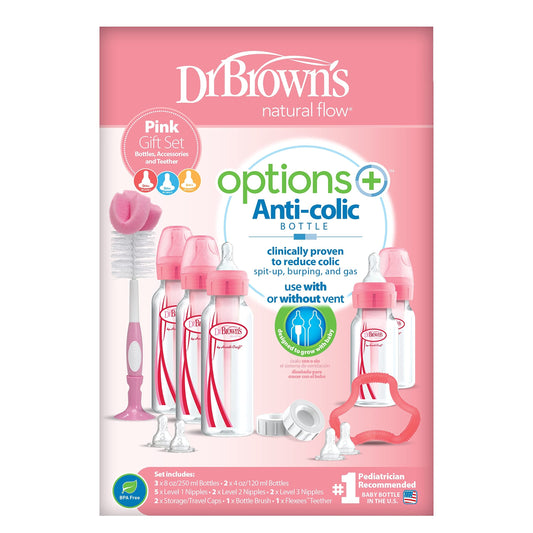 Options+ Anti-Colic Pink Gift Set