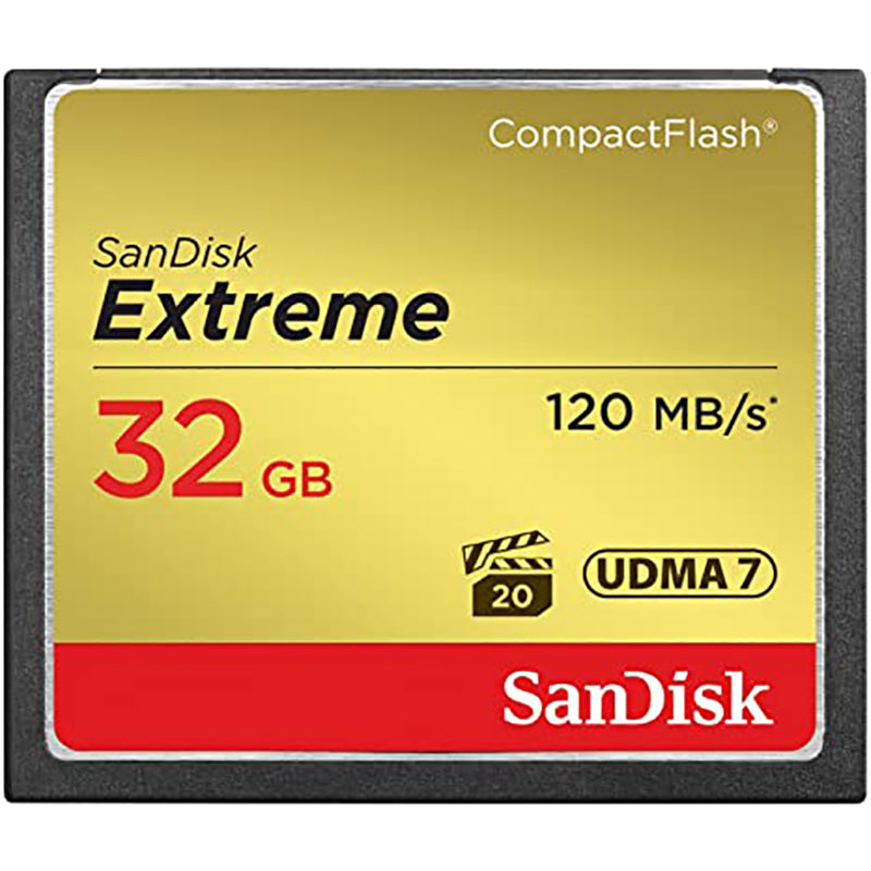 SanDisk SDCFXSB-032G-G46 | 32GB Extreme CompactFlash Memory Card UDMA 7 Speed Up To 120MB/s