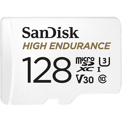 SanDisk SDSQQNR-128G-GN6IA | 128GB High Endurance Video MicroSDXC Card with Adapter for Dash Cam and Home Monitoring systems