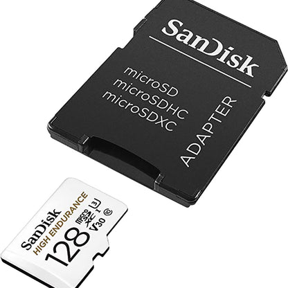 SanDisk SDSQQNR-128G-GN6IA | 128GB High Endurance Video MicroSDXC Card with Adapter for Dash Cam and Home Monitoring systems