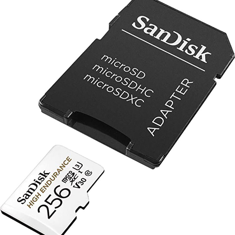 SanDisk SDSQQNR-256G-GN6IA | 256GB High Endurance Video microSDXC Card with Adapter for Dash Cam and Home Monitoring systems