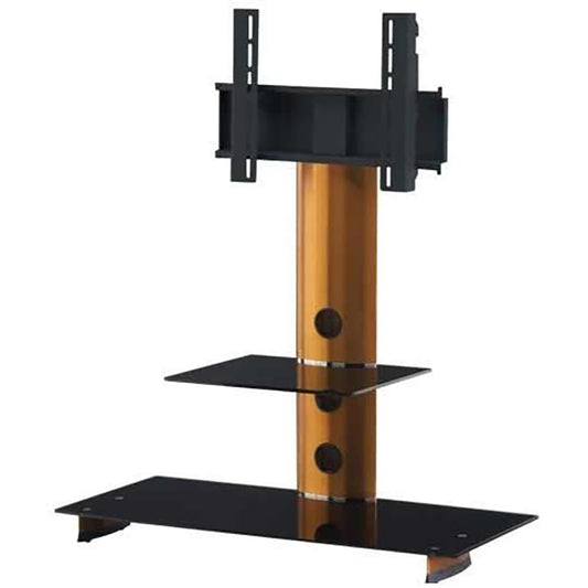 Sonorous PL 2100 Stand for 50″ TV, Black Glass and Orange Aluminium