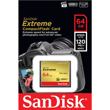 SanDisk SDCFXSB064GG46 Extreme 64GB CompactFlash Memory Card