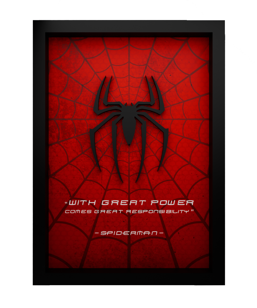 Spider-Man Frame WIth 3D-printed Logo