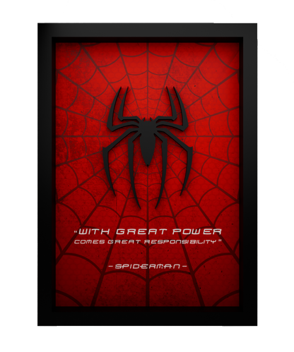 Spider-Man Frame WIth 3D-printed Logo