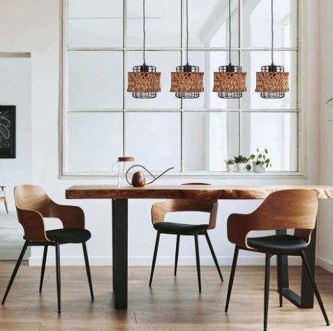 TOBI Pendant Wire Screen with Bamboo Braid by Nino-Germany