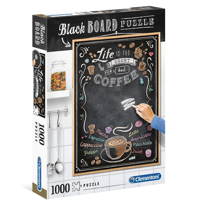 Clementoni 39466 Coffee – 1000 stukjes – Black Board Puzzle