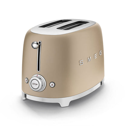 Smeg TSF01CHMEU 2 Slice Toaster Gold Matt