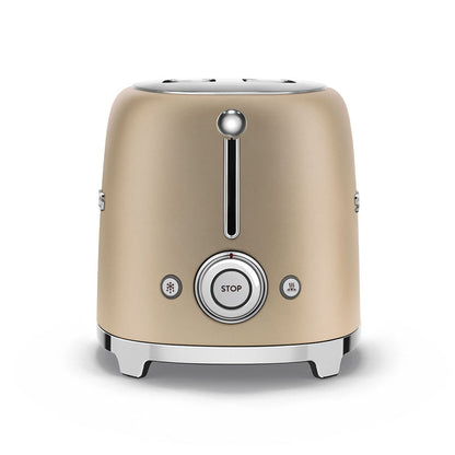 Smeg TSF01CHMEU 2 Slice Toaster Gold Matt