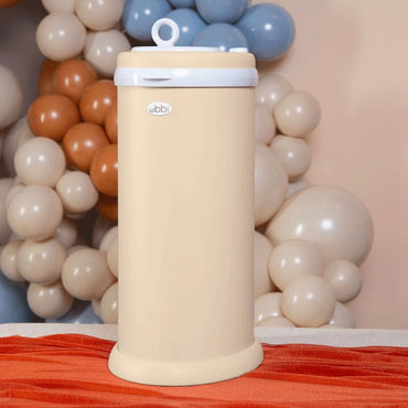 Ubbi Stainless Steel Diaper Pail Oat Milk