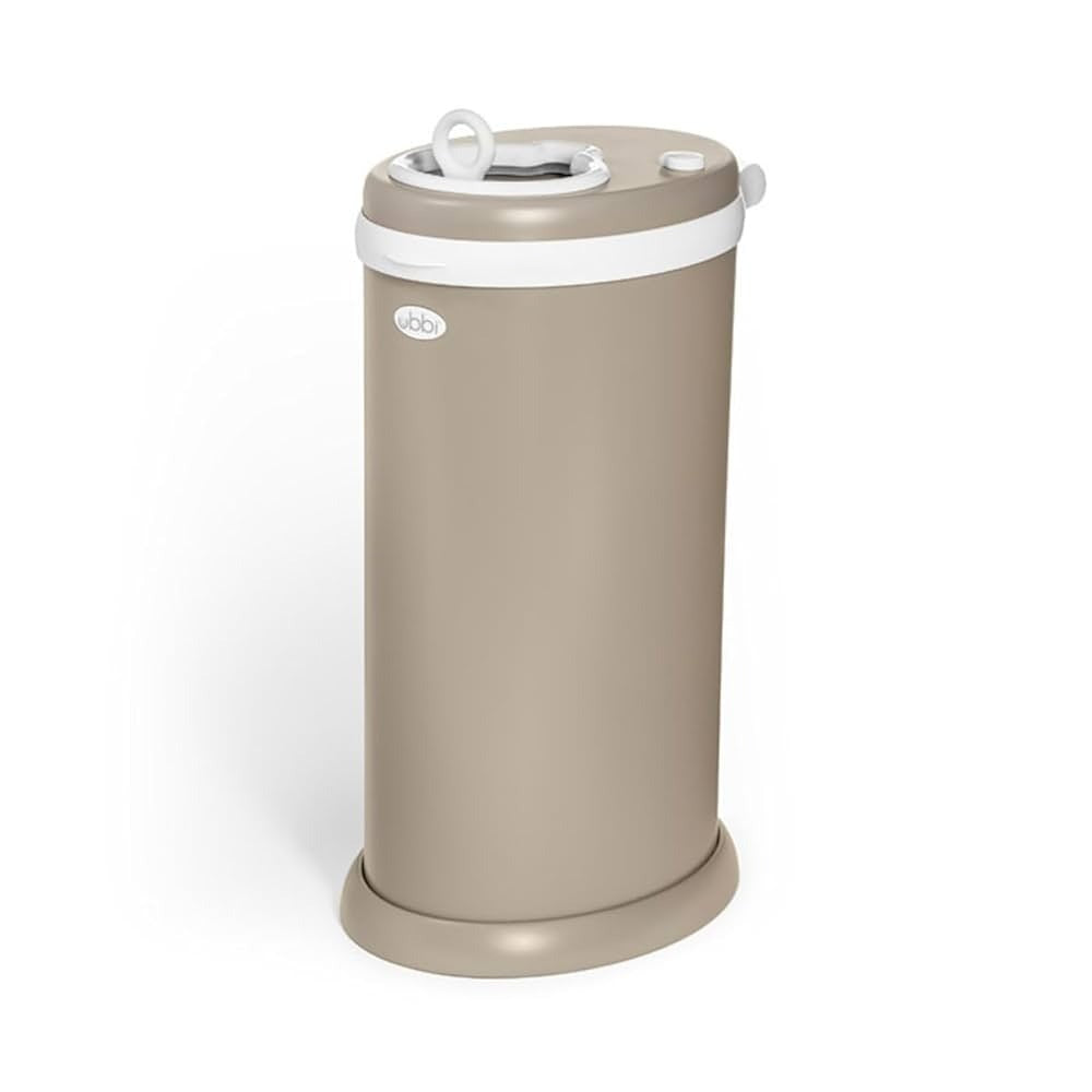 Ubbi Stainless Steel Diaper Pail Taupe