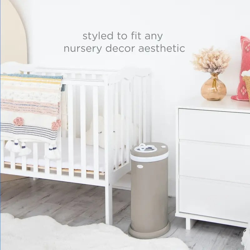 Ubbi Stainless Steel Diaper Pail Taupe