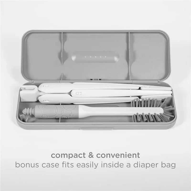 On-the-go drying rack and brush