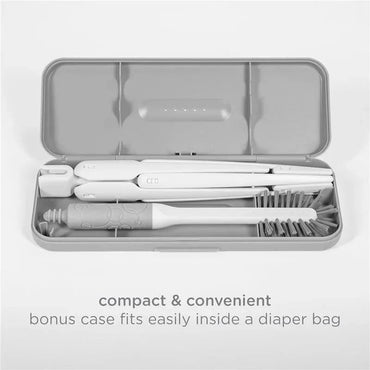 On-the-go drying rack and brush