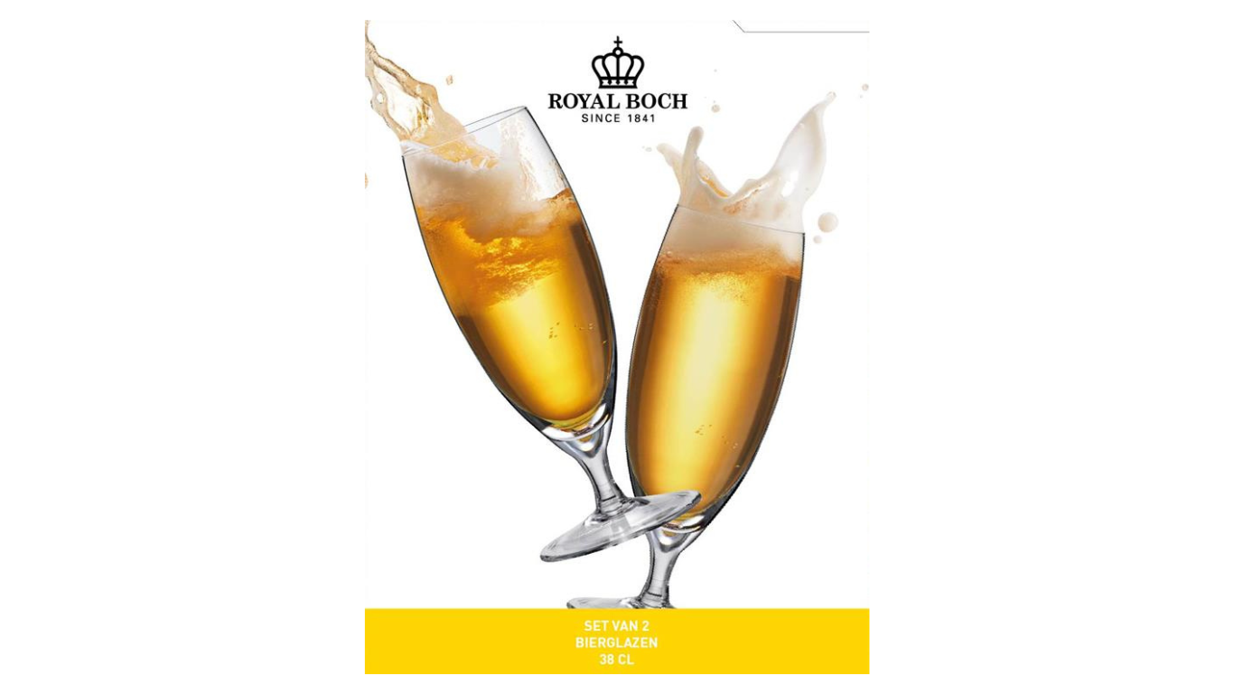 Set of 2 Beer Glasses 0,38L by Royal Boch