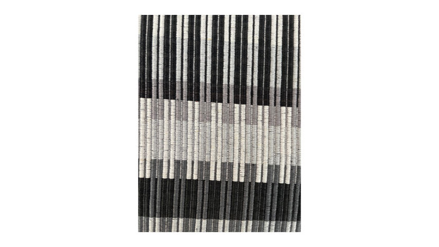 Set of 2 Table Placement Grey, White Black Striped Design – 33x45cm