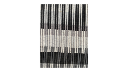Set of 2 Table Placement Grey, White Black Striped Design – 33x45cm
