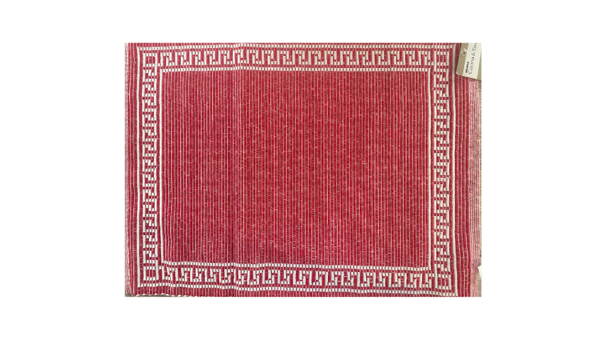 Set of 2 Red Table Placement with White Design – 33x45cm