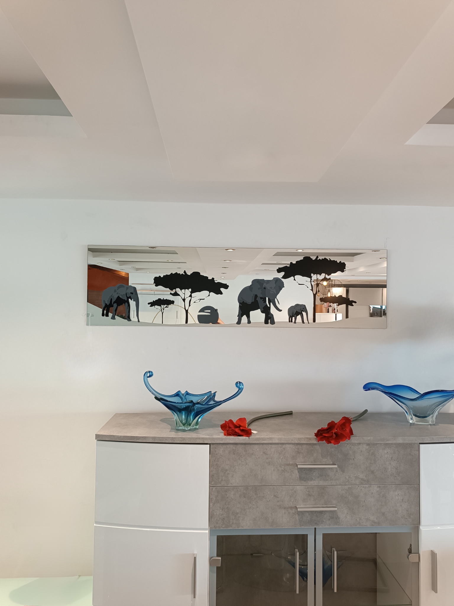 Elephant Safari Mirror - 40 x 150 cm