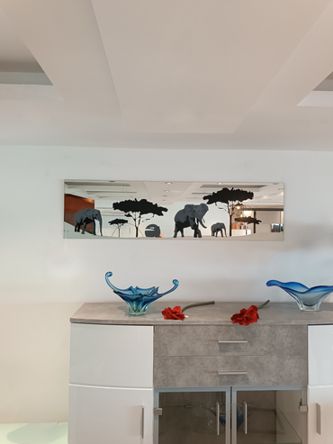 Elephant Safari Mirror - 40 x 150 cm