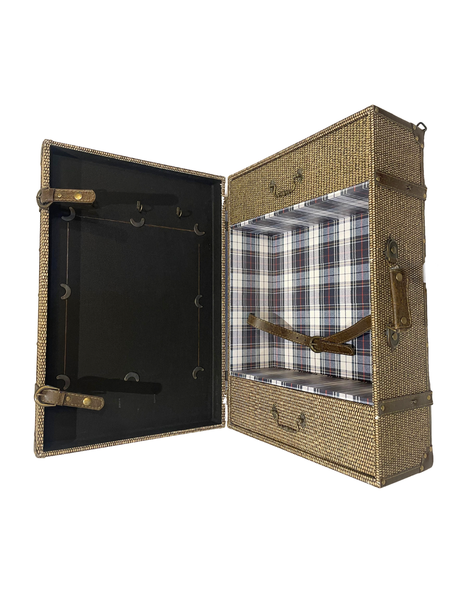 Suitcase Decoration Hanger Wicker/ Jewelry Case