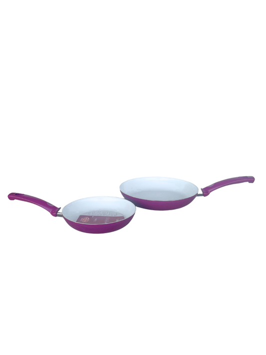 Set of 2 Ballarini Ceramic Pans Pink - 20 & 26 cm