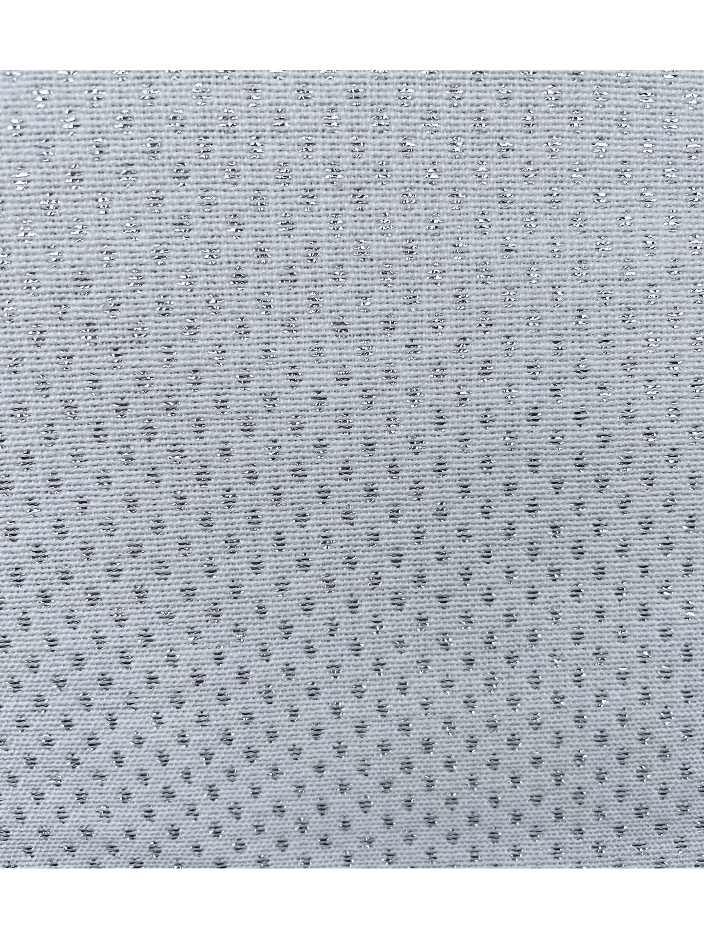 Table Runner White with Silver Dots