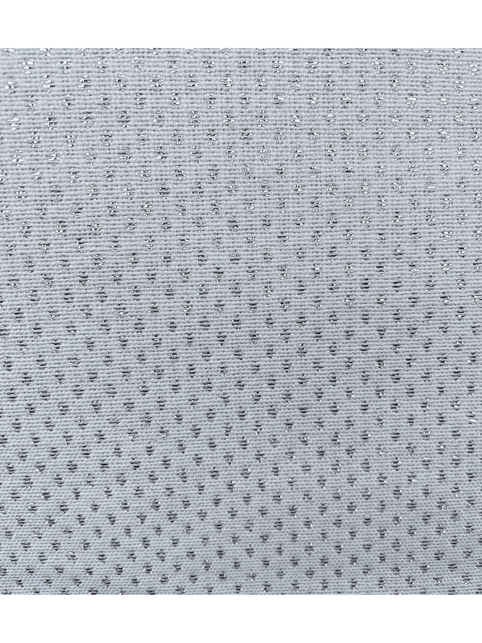 Table Runner White with Silver Dots