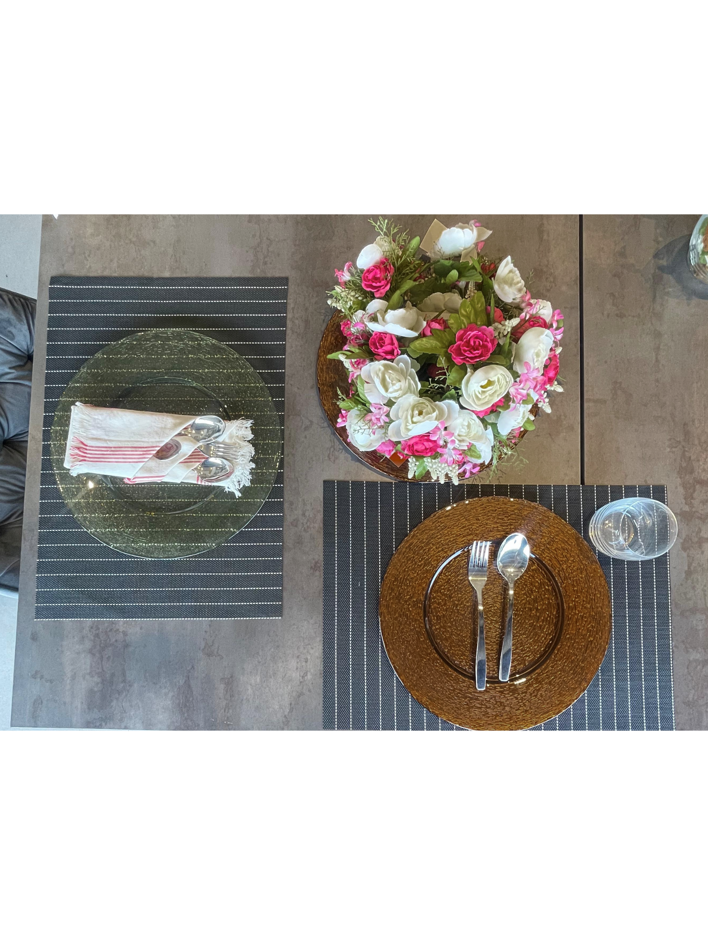 Table Placement Black and White Stripes - 35x50cm