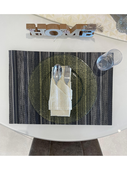 Table Placement Earth-Colored Stripes – 35x50cm