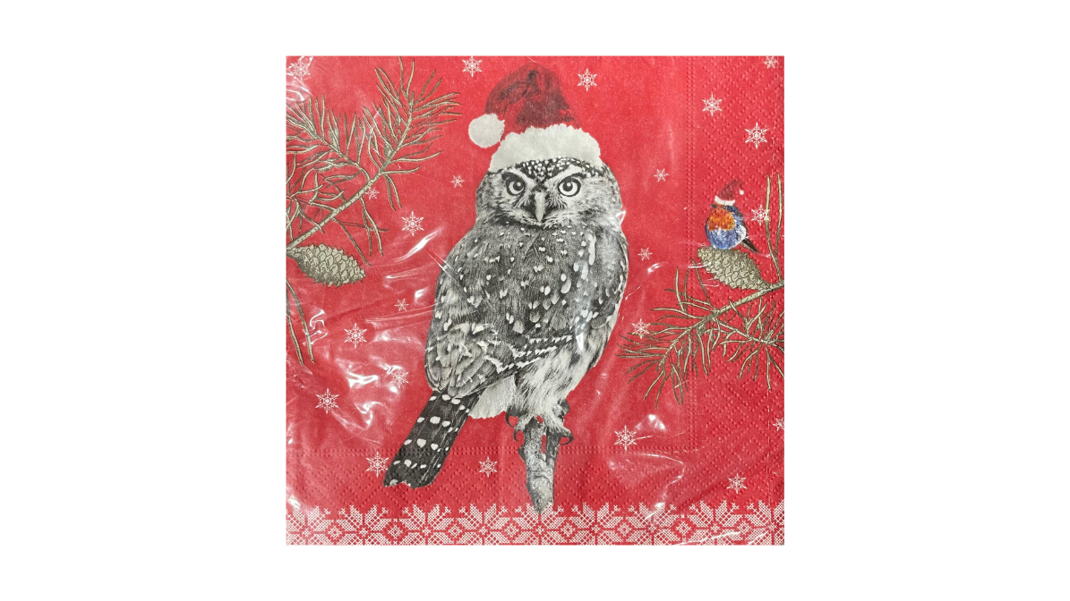Christmas Napkins Red Owl