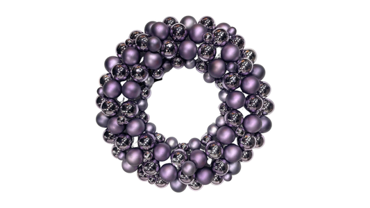 Christmas Wreath Purple Ornaments